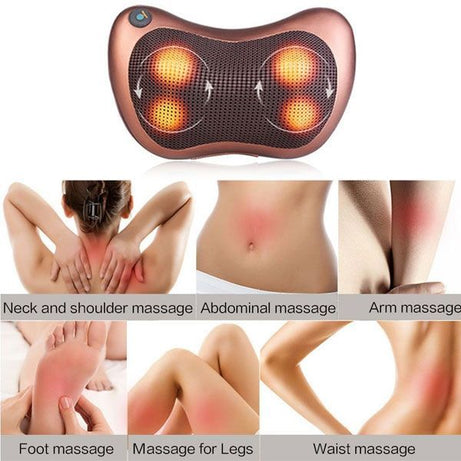 Pillow Massager With Deep Kneading Heated Massage Nodes Electric Cervical Body Massager - Oshi.pk - Buy & Sell Online