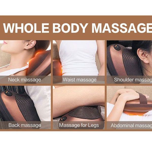 Pillow Massager With Deep Kneading Heated Massage Nodes Electric Cervical Body Massager - Oshi.pk - Buy & Sell Online