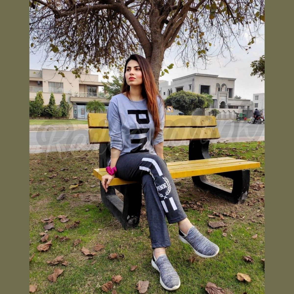 Grey Black Pink Print Full Sleeves night suit for her - Oshi.pk - Buy & Sell Online