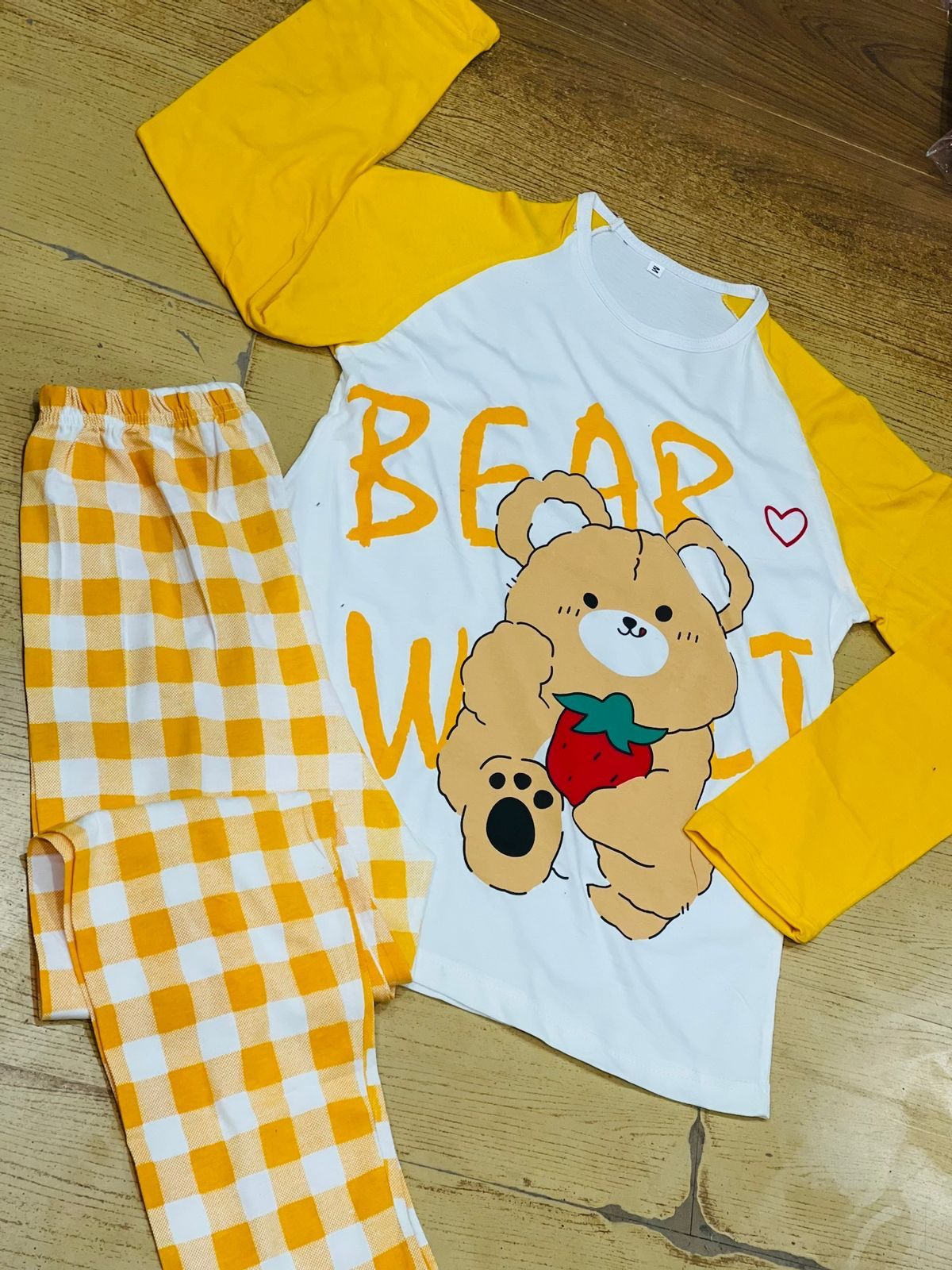 Bear Printed Shirt Trouser Night Dress For Her - Oshi.pk - Buy & Sell Online