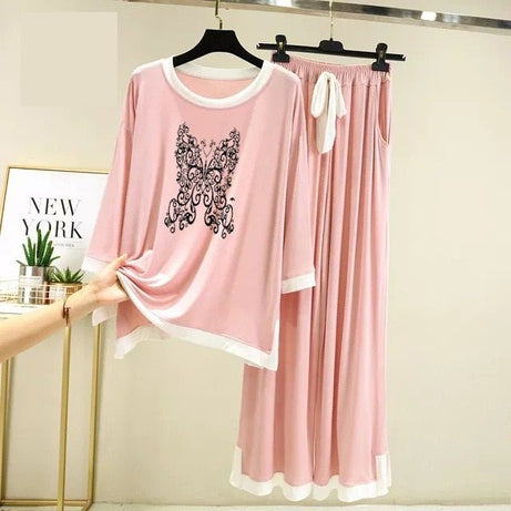 Pink Delight Cozy Cotton Jersey Night Dress