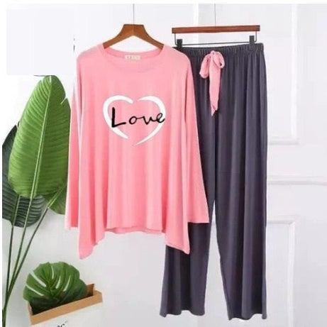 Love Heart Printed Loungewear - Oshi.pk - Buy & Sell Online