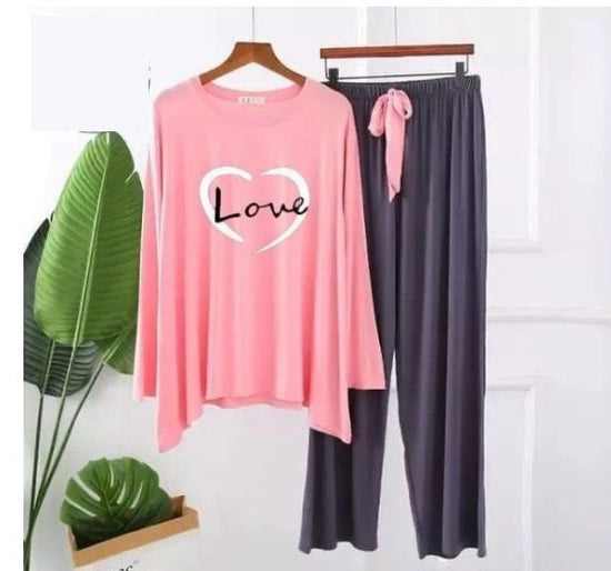 Love Heart Printed Loungewear - Oshi.pk - Buy & Sell Online