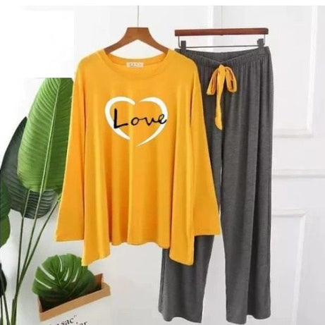 Love Heart Printed Loungewear - Oshi.pk - Buy & Sell Online