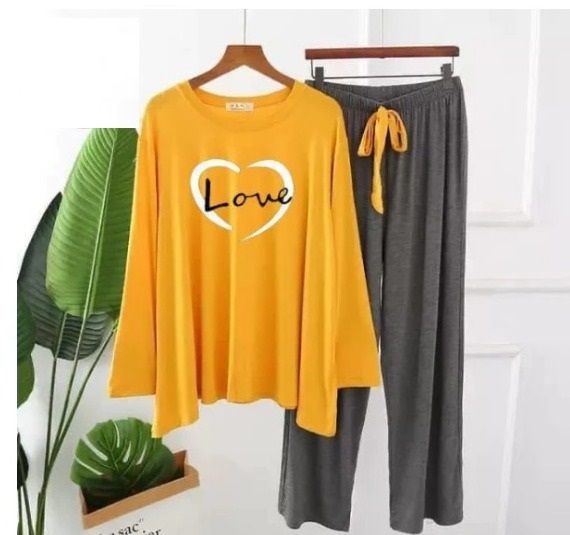 Love Heart Printed Loungewear - Oshi.pk - Buy & Sell Online