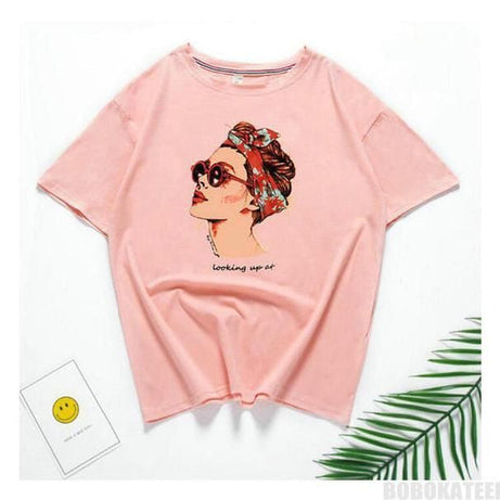 Pink Pop Art sketch Printed T-Shirts for Girls & Women's - Oshi.pk - Buy & Sell Online