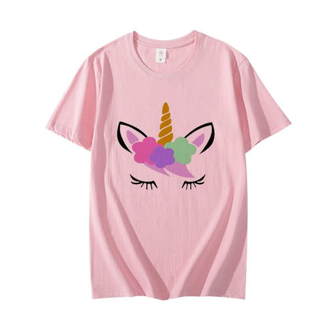 Pink T Shirt For Girls new and stylish design unicorn Printed Summer Collection Shirt Round Neck Half Sleeves - Oshi.pk - Buy & Sell Online