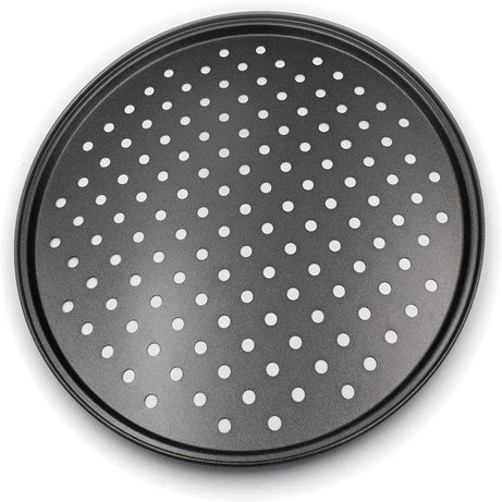 Pizza Pan With Holes Carbon Steel Perforated Non Stick Tray