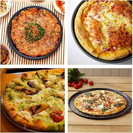 Pizza Pan With Holes Carbon Steel Perforated Non Stick Tray - Oshi.pk - Buy & Sell Online