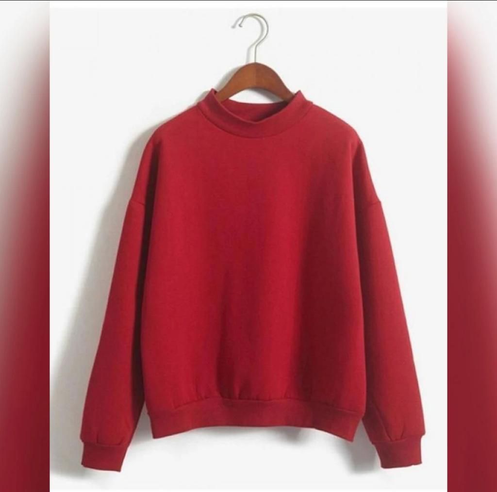 PLAIN BASIC STYLISH Tag Print Thick & Fleece Fabric Rib Sweatshirt for Winter sweatshirt Fashion Wear for Women / Girls - Oshi.pk - Buy & Sell Online