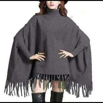 Plain Fleece Stylish Ponchou For Women By Khokhar - Oshi.pk - Buy & Sell Online