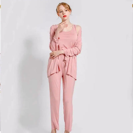 Plain Pink Three Pcs Full Sleeves Night Suit for her - Oshi.pk - Buy & Sell Online