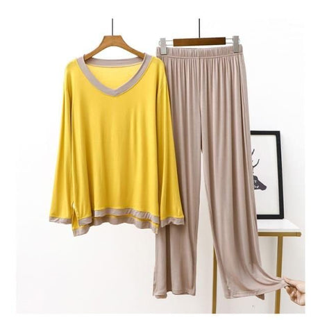 Plain V Neck Tshirt and Trouser Night Dress - Oshi.pk - Buy & Sell Online