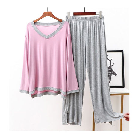 Plain V Neck Tshirt and Trouser  Night Dress