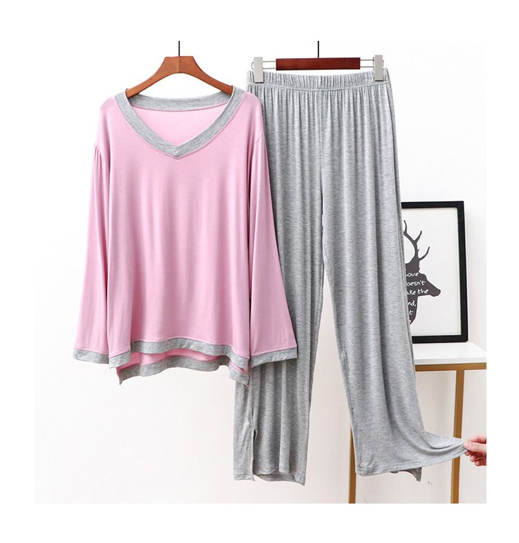 Plain V Neck Tshirt and Trouser Night Dress - Oshi.pk - Buy & Sell Online