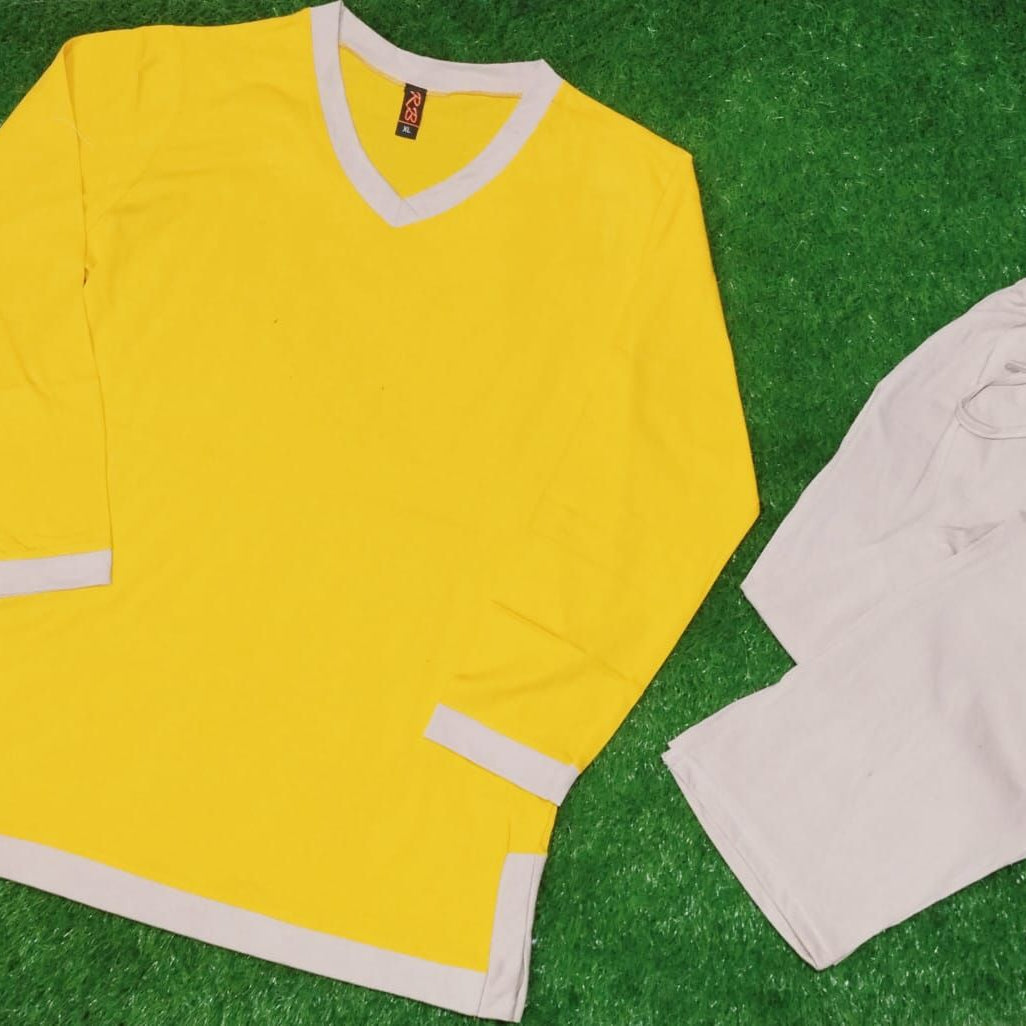 Plain V Neck Tshirt and Trouser Night Dress - Oshi.pk - Buy & Sell Online