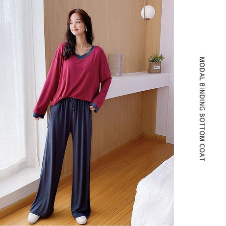 Plain V Neck Tshirt and Trouser Night Dress - Oshi.pk - Buy & Sell Online