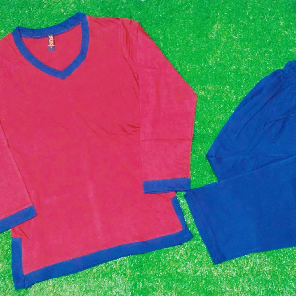 Plain V Neck Tshirt and Trouser Night Dress - Oshi.pk - Buy & Sell Online