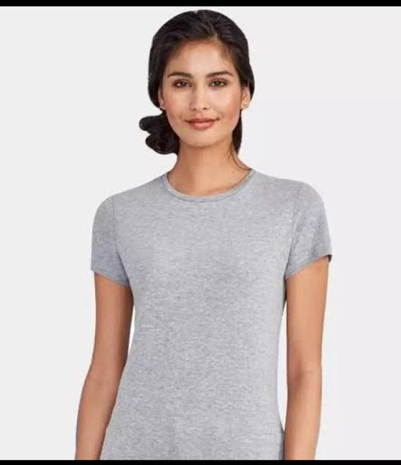 Plan grey Cotton Half Sleeves T Shirt For Women - Oshi.pk - Buy & Sell Online