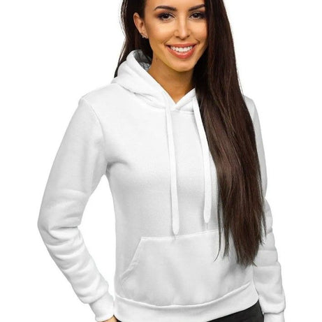 Plain Pullover White Hoodie for women And Girls - Oshi.pk - Buy & Sell Online