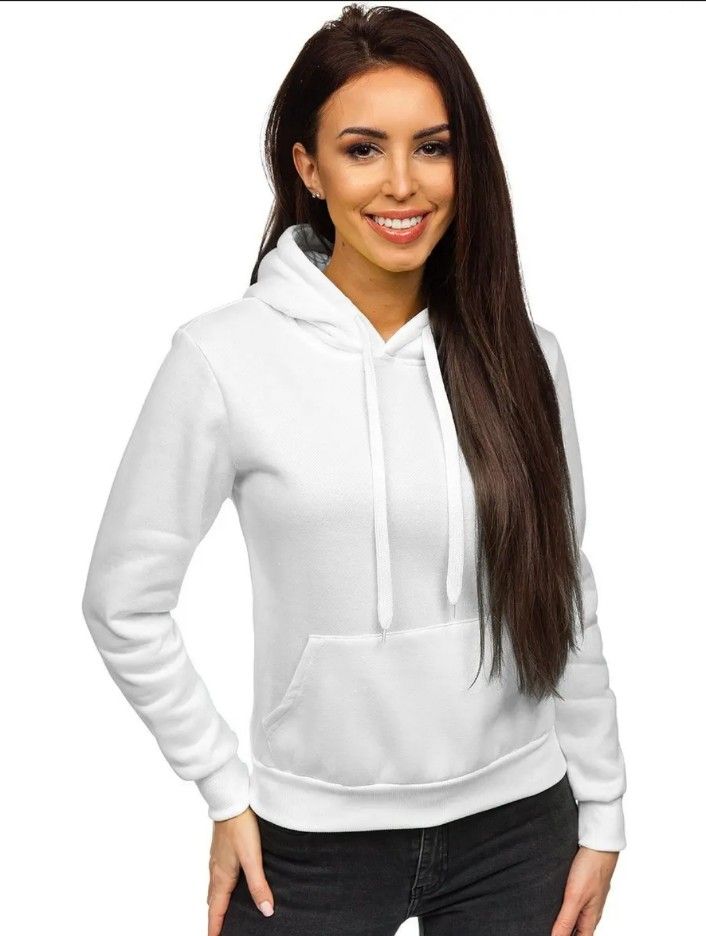 Plain Pullover White Hoodie for women And Girls - Oshi.pk - Buy & Sell Online