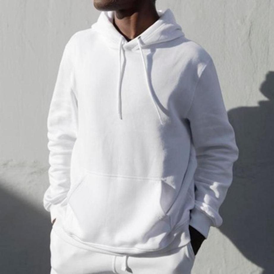 Plain White pullover Hood