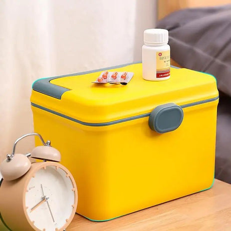 Plastic Multi Layer Small Medicine Box Family Pack Medicine Storage Box Medicine Box Household Large Capacity Medical Small Size First Aid Kit - Oshi.pk - Buy & Sell Online