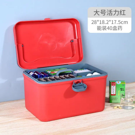 Plastic Multi Layer Small Medicine Box Family Pack Medicine Storage Box Medicine Box Household Large Capacity Medical Small Size First Aid Kit - Oshi.pk - Buy & Sell Online