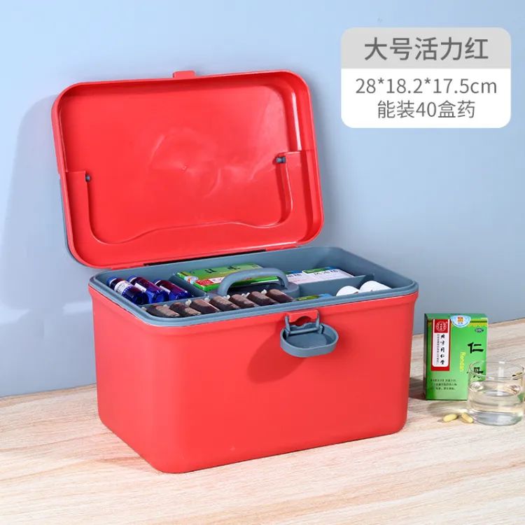 Plastic Multi Layer Small Medicine Box Family Pack Medicine Storage Box Medicine Box Household Large Capacity Medical Small Size First Aid Kit - Oshi.pk - Buy & Sell Online