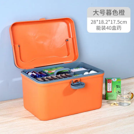 Plastic Multi Layer Small Medicine Box Family Pack Medicine Storage Box Medicine Box Household Large Capacity Medical Small Size First Aid Kit - Oshi.pk - Buy & Sell Online