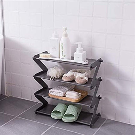 Plastic Shoe Rack 4-Shelf Organizer