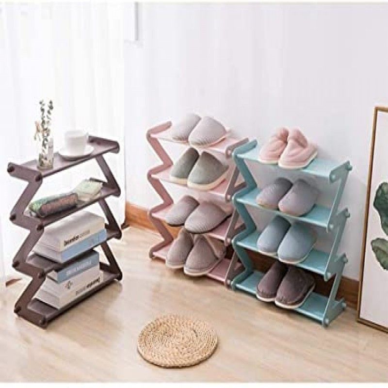 Plastic Shoe Rack 4-Shelf Organizer - Oshi.pk - Buy & Sell Online