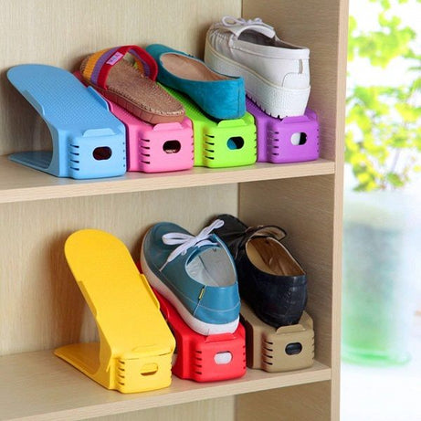 Plastic Shoe Slots Organizer Space Saver Double Deck Shoe Rack - Oshi.pk - Buy & Sell Online