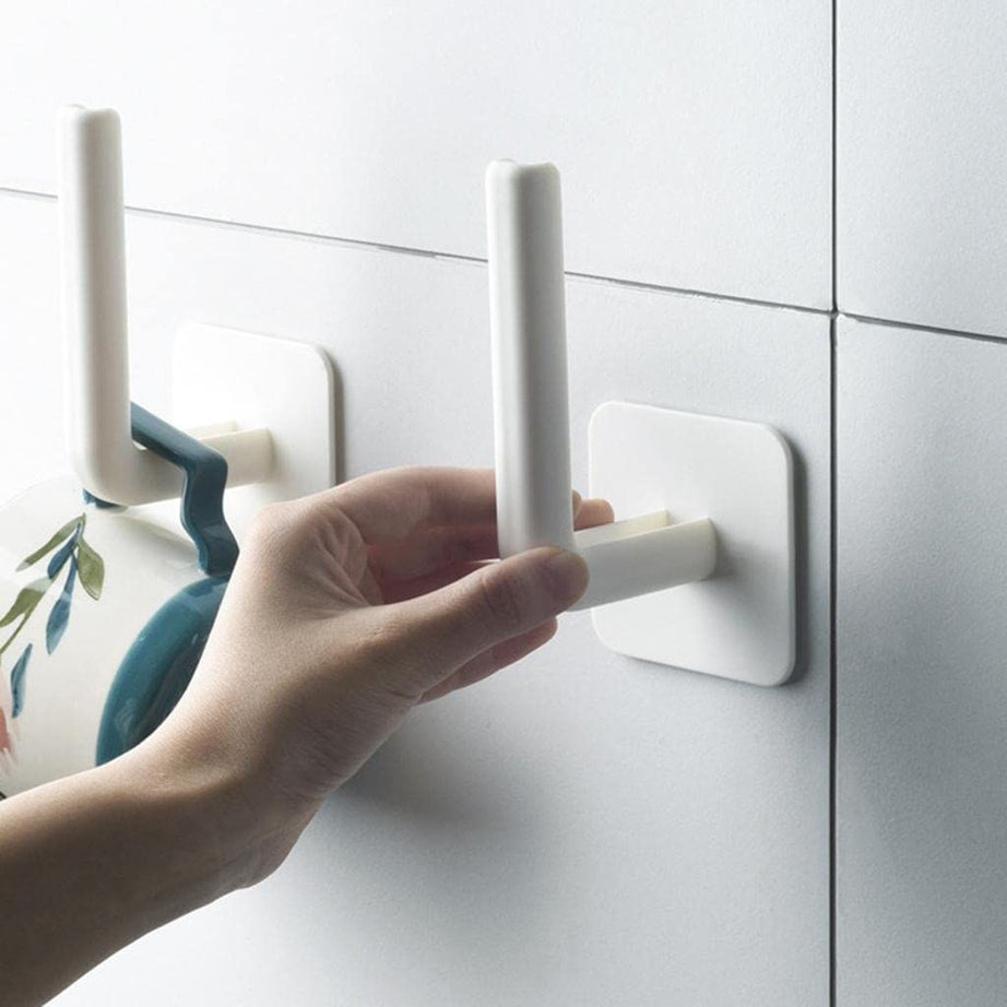 Plastic Toilet Paper Roll Holder Stick to Wall Kitchen Towel Hanger - Oshi.pk - Buy & Sell Online