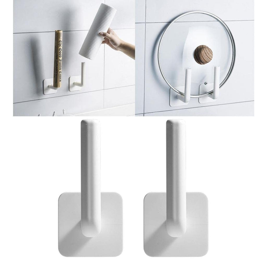 Plastic Toilet Paper Roll Holder Stick to Wall Kitchen Towel Hanger - Oshi.pk - Buy & Sell Online