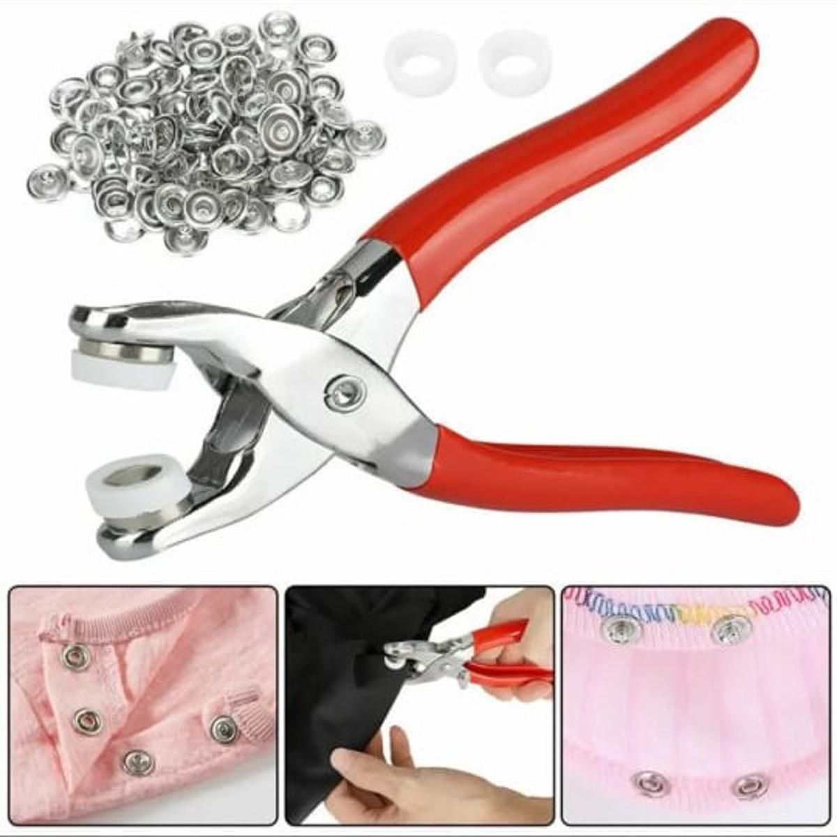 Pliers Button Press Tool for all cloths With 50 Buttons. - Oshi.pk - Buy & Sell Online