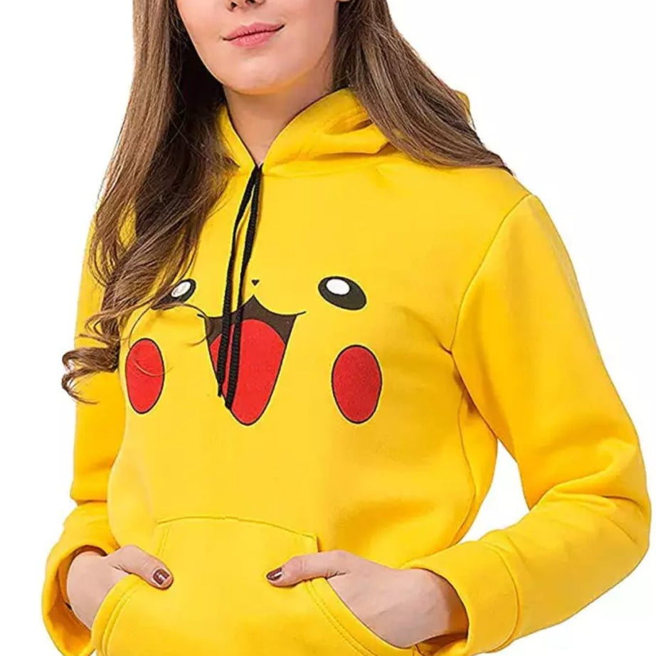 Pokemon Pichachu Printed Pullover Hoodie for women