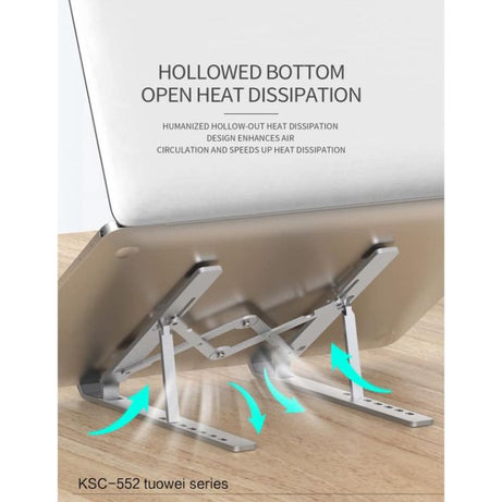 Portable Aluminium Lightweight Laptop Stand With 7 Adjustable Height Levels - Oshi.pk - Buy & Sell Online