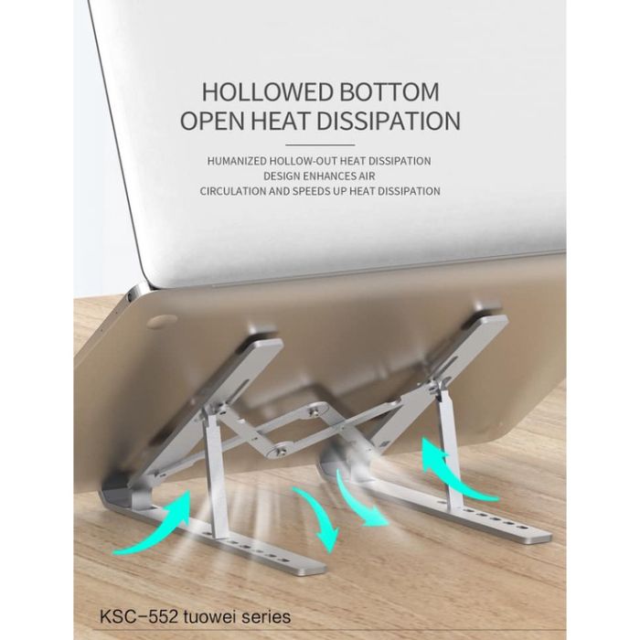 Portable Aluminium Lightweight Laptop Stand With 7 Adjustable Height Levels - Oshi.pk - Buy & Sell Online