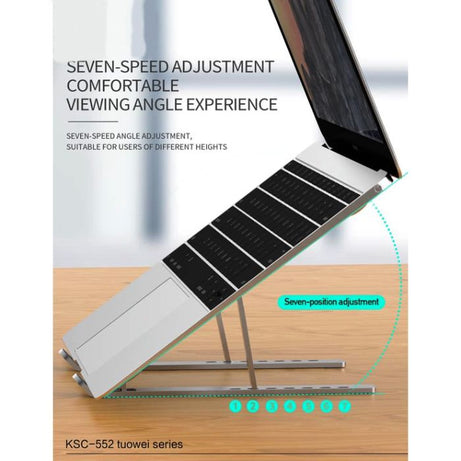 Portable Aluminium Lightweight Laptop Stand With 7 Adjustable Height Levels - Oshi.pk - Buy & Sell Online