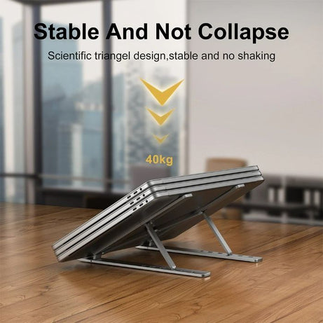 Portable Aluminium Lightweight Laptop Stand With 7 Adjustable Height Levels - Oshi.pk - Buy & Sell Online
