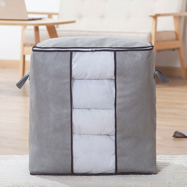 Portable Bamboo Clothes Storage Blanket Large Folding Bag Storage Box Organizer - Oshi.pk - Buy & Sell Online