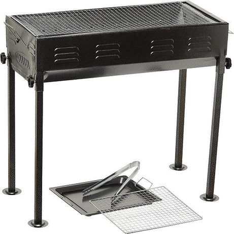 Portable BBQ Grill with Stand and Mesh Rack Japanese Barbeque Grill with Long Legs - Oshi.pk - Buy & Sell Online