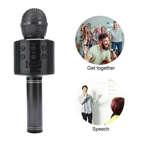 Portable Bluetooth Karaoke Microphone Wireless Professional Speaker Home KTV Handheld Microphone - Oshi.pk - Buy & Sell Online