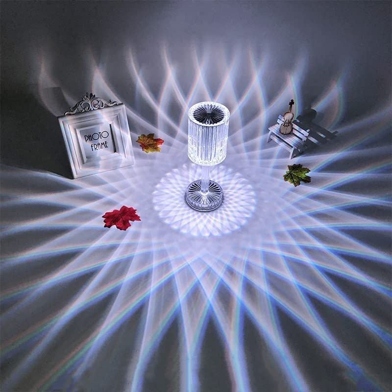 Portable Crystal Table Lamp,3 Color Touch Control Rechargeable Lamp,3-Levels Brightness Room Decor Desk Lamp,Crystal Bedside Lamp,Night Light for Kids - Oshi.pk - Buy & Sell Online