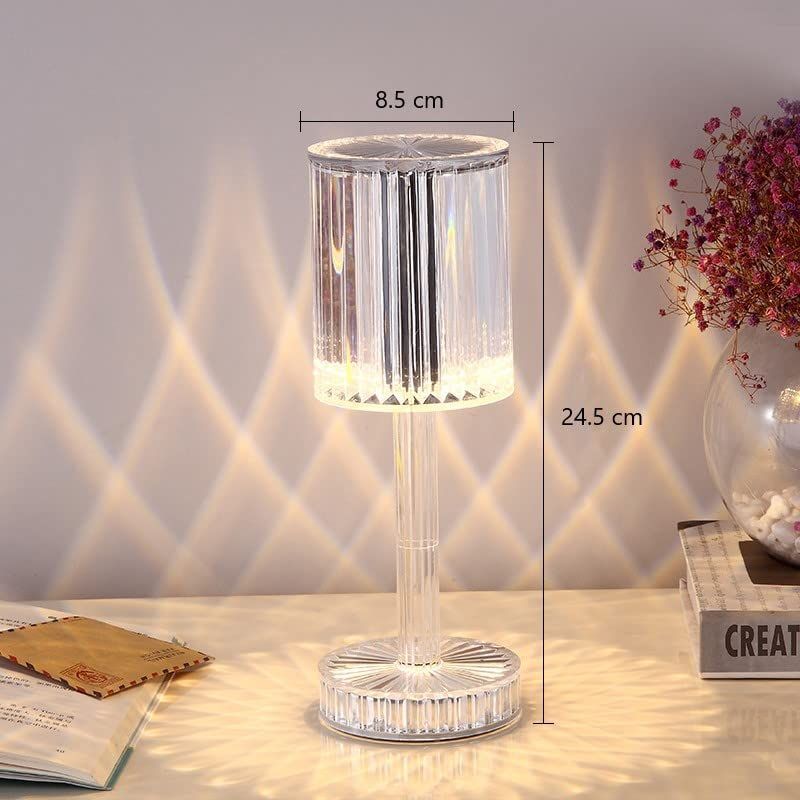 Portable Crystal Table Lamp,3 Color Touch Control Rechargeable Lamp,3-Levels Brightness Room Decor Desk Lamp,Crystal Bedside Lamp,Night Light for Kids - Oshi.pk - Buy & Sell Online