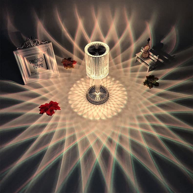 Portable Crystal Table Lamp,3 Color Touch Control Rechargeable Lamp,3-Levels Brightness Room Decor Desk Lamp,Crystal Bedside Lamp,Night Light for Kids - Oshi.pk - Buy & Sell Online