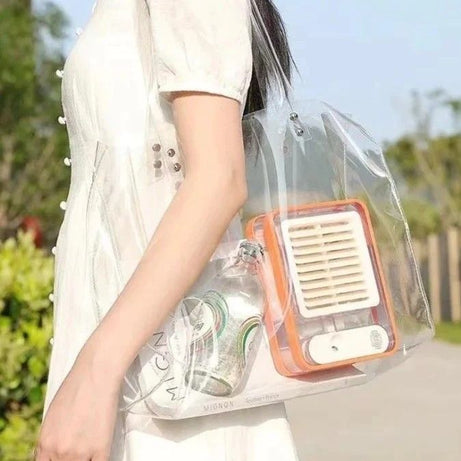 Portable Desktop Air Conditioner USB Mini Air Cooler Fan Water Cooling Fan with Speed Spray Humidifier Purifier for Car Home - Oshi.pk - Buy & Sell Online