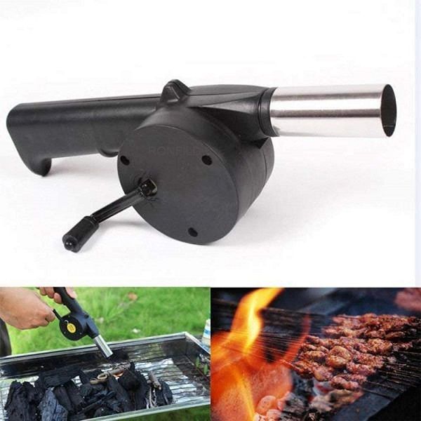 Portable Hand Powered BBQ Fan Air Blower Fast Fire Starter for Outdoor Picnic Camping - Oshi.pk - Buy & Sell Online