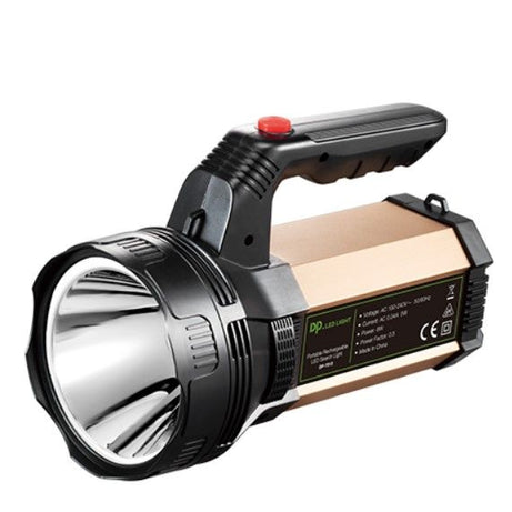 Portable LED Search Light DP 7313 Torch 8W LED 6000mAh DP Led Light Portable Rechargeable Search Light LED Spotlight Lighting Ultra Bright Outdoor - Oshi.pk - Buy & Sell Online